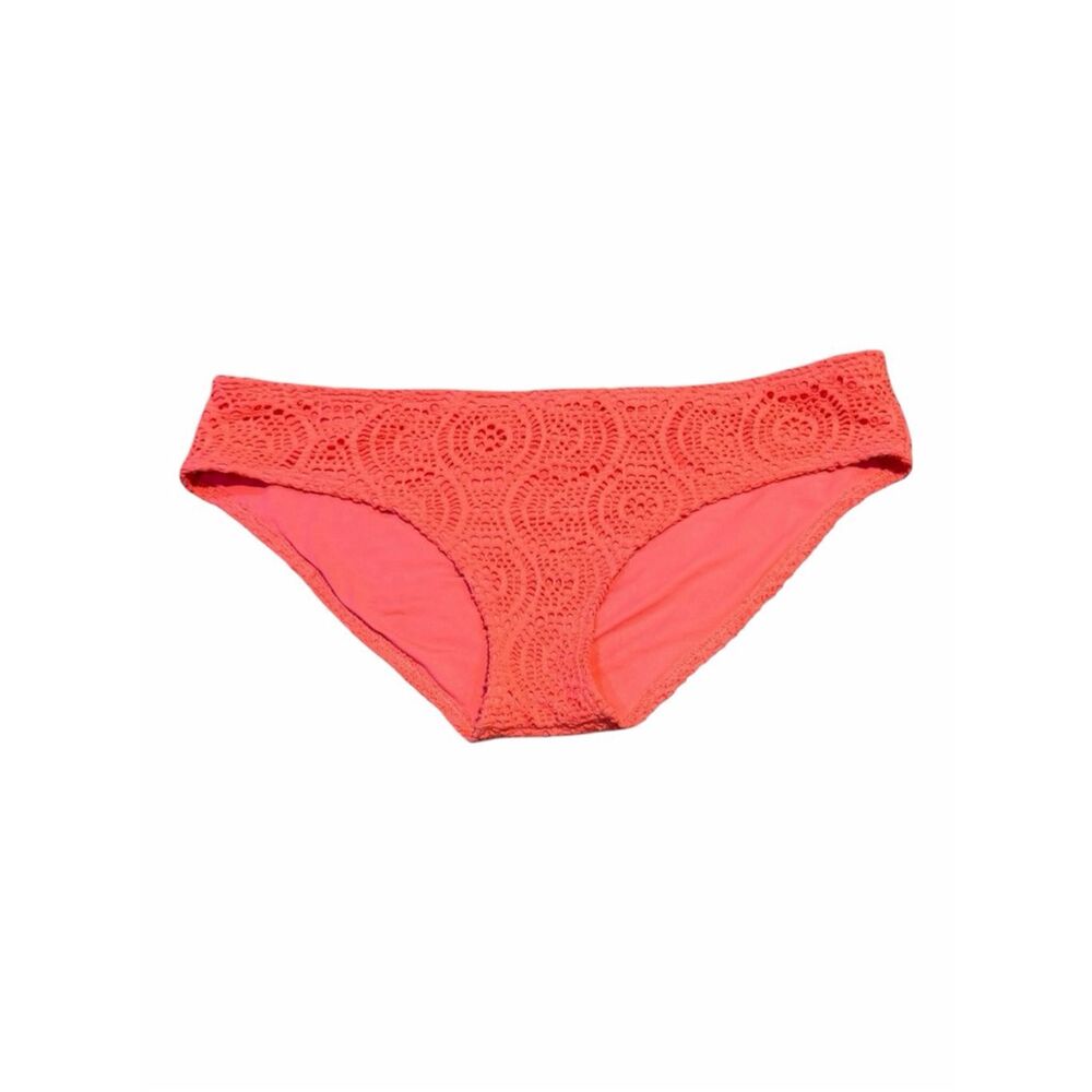 AERIE Coral Crochet Bikini Bottom Size Medium